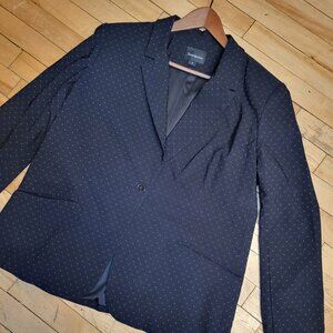 Trendsetter Black Micro Dot Blazer Size 18 Stretch Single Button Professional‎